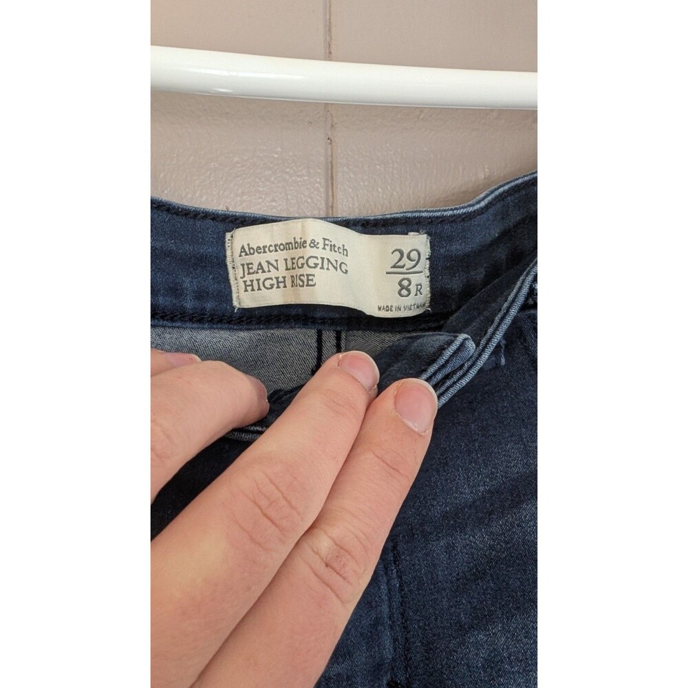 Abercrombie & Fitch Jeans Womens Blue 29 | 8 Jean Legging High Rise Cotton Blend - Picture 8 of 8